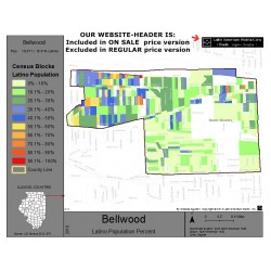 M011-Bellwood, Latino Population Percentages, by Census Blocks, Census 2010
