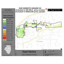M011-East Moline, Latino Population Percentages, by Census Blocks, Census 2010