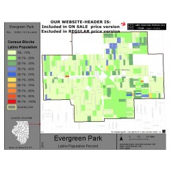 M011-Evergreen Park, Latino Population Percentages, by Census Blocks, Census 2010