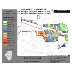 M011-Franklin Park, Latino Population Percentages, by Census Blocks, Census 2010