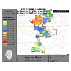 M011-Hanover Park, Latino Population Percentages, by Census Blocks, Census 2010