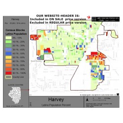 M011-Harvey, Latino Population Percentages, by Census Blocks, Census 2010