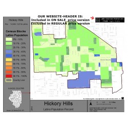 M011-Hickory Hills, Latino Population Percentages, by Census Blocks, Census 2010