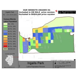 M011-Ingalls Park, Latino Population Percentages, by Census Blocks, Census 2010