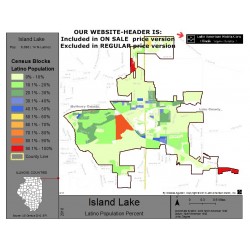M011-Island Lake, Latino Population Percentages, by Census Blocks, Census 2010