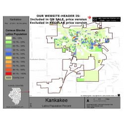 M011-Kankakee, Latino Population Percentages, by Census Blocks, Census 2010