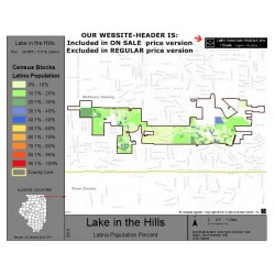 M011-Lake in the Hills, Latino Population Percentages, by Census Blocks, Census 2010