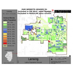 M011-Lansing, Latino Population Percentages, by Census Blocks, Census 2010
