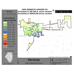 M011-Mendota, Latino Population Percentages, by Census Blocks, Census 2010