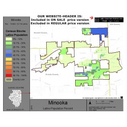 M011-Minooka, Latino Population Percentages, by Census Blocks, Census 2010
