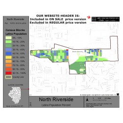 M011-North Riverside, Latino Population Percentages, by Census Blocks, Census 2010