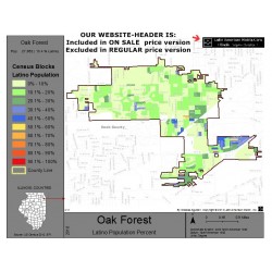 M011-Oak Forest, Latino Population Percentages, by Census Blocks, Census 2010