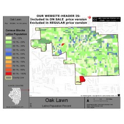 M011-Oak Lawn, Latino Population Percentages, by Census Blocks, Census 2010