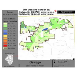 M011-Oswego, Latino Population Percentages, by Census Blocks, Census 2010