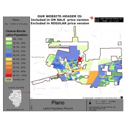 M011-Plano, Latino Population Percentages, by Census Blocks, Census 2010