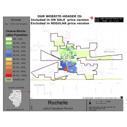 M011-Rochelle, Latino Population Percentages, by Census Blocks, Census 2010