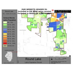 M011-Round Lake, Latino Population Percentages, by Census Blocks, Census 2010