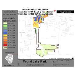 M011-Round Lake Park, Latino Population Percentages, by Census Blocks, Census 2010