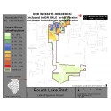 M011-Round Lake Park, Latino Population Percentages, by Census Blocks, Census 2010