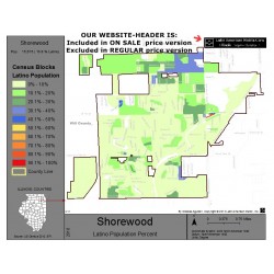 M011-Shorewood, Latino Population Percentages, by Census Blocks, Census 2010