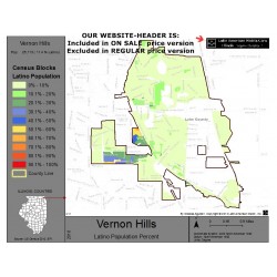 M011-Vernon Hills, Latino Population Percentages, by Census Blocks, Census 2010