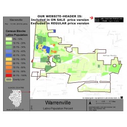 M011-Warrenville, Latino Population Percentages, by Census Blocks, Census 2010