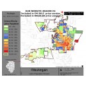 M011-Waukegan, Latino Population Percentages, by Census Blocks, Census 2010