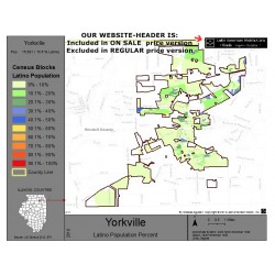 M011-Yorkville, Latino Population Percentages, by Census Blocks, Census 2010