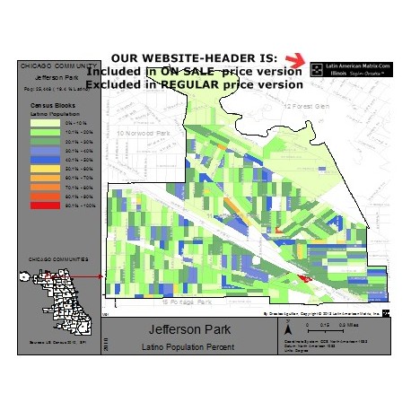M62-JEFFERSON PARK, Latino Population Percentages, by Census Blocks, Census 2010