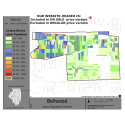 M111-Bellwood, Latino Population Percentages, by Census Blocks, Census 2010