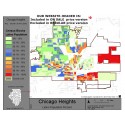 M111-Chicago Heights, Latino Population Percentages, by Census Blocks, Census 2010