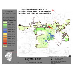 M111-Crystal Lake, Latino Population Percentages, by Census Blocks, Census 2010