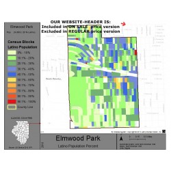 M111-Elmwood Park, Latino Population Percentages, by Census Blocks, Census 2010