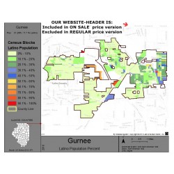 M111-Gurnee, Latino Population Percentages, by Census Blocks, Census 2010