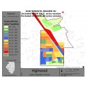 M111-Highwood, Latino Population Percentages, by Census Blocks, Census 2010