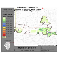 M111-Hoffman Estates, Latino Population Percentages, by Census Blocks, Census 2010