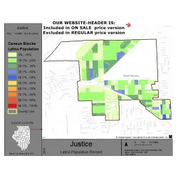 M111-Justice, Latino Population Percentages, by Census Blocks, Census 2010