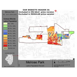 M111-Melrose Park, Latino Population Percentages, by Census Blocks, Census 2010