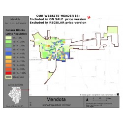 M111-Mendota, Latino Population Percentages, by Census Blocks, Census 2010