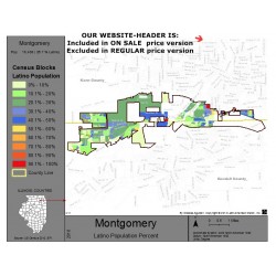 M111-Montgomery, Latino Population Percentages, by Census Blocks, Census 2010