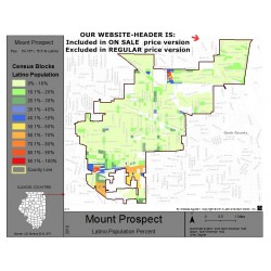 M111-Mount Prospect, Latino Population Percentages, by Census Blocks, Census 2010