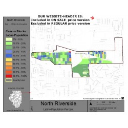 M111-North Riverside, Latino Population Percentages, by Census Blocks, Census 2010