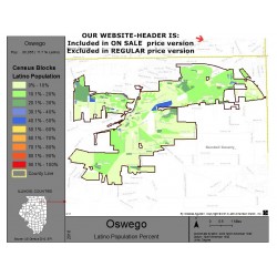 M111-Oswego, Latino Population Percentages, by Census Blocks, Census 2010