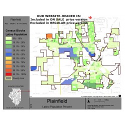 M111-Plainfield, Latino Population Percentages, by Census Blocks, Census 2010