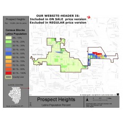 M111-Prospect Heights, Latino Population Percentages, by Census Blocks, Census 2010