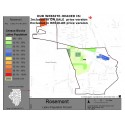 M111-Rosemont, Latino Population Percentages, by Census Blocks, Census 2010