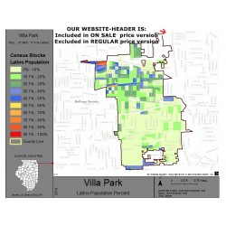 M111-Villa Park, Latino Population Percentages, by Census Blocks, Census 2010