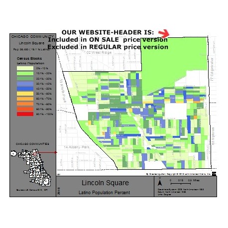 M61-LINCOLN SQUARE, Latino Population Percentages, by Census Blocks, Census 2010