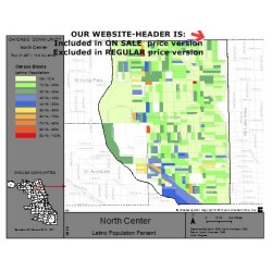 M61-NORTH CENTER, Latino Population Percentages, by Census Blocks, Census 2010