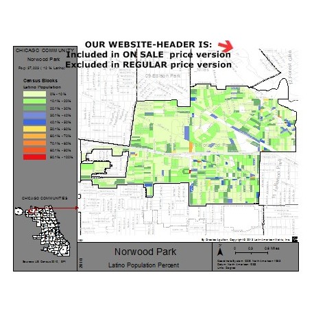 M61-NORWOOD PARK, Latino Population Percentages, by Census Blocks, Census 2010